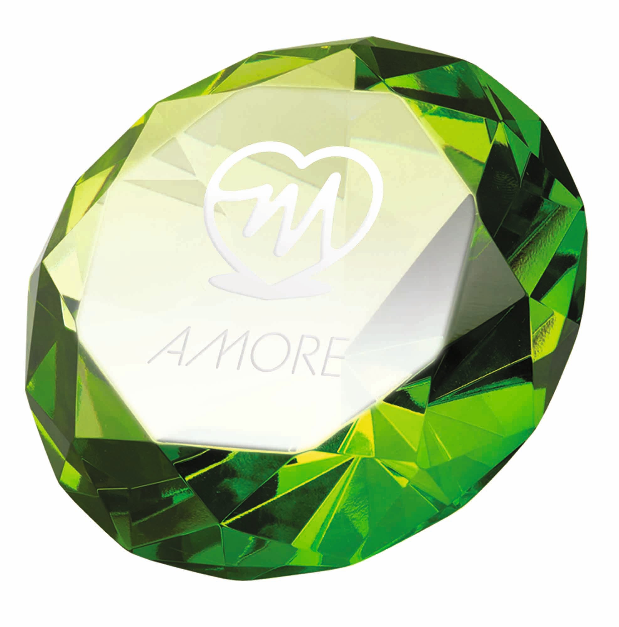 Essence Green Diamond Paperweight 80mm (3")