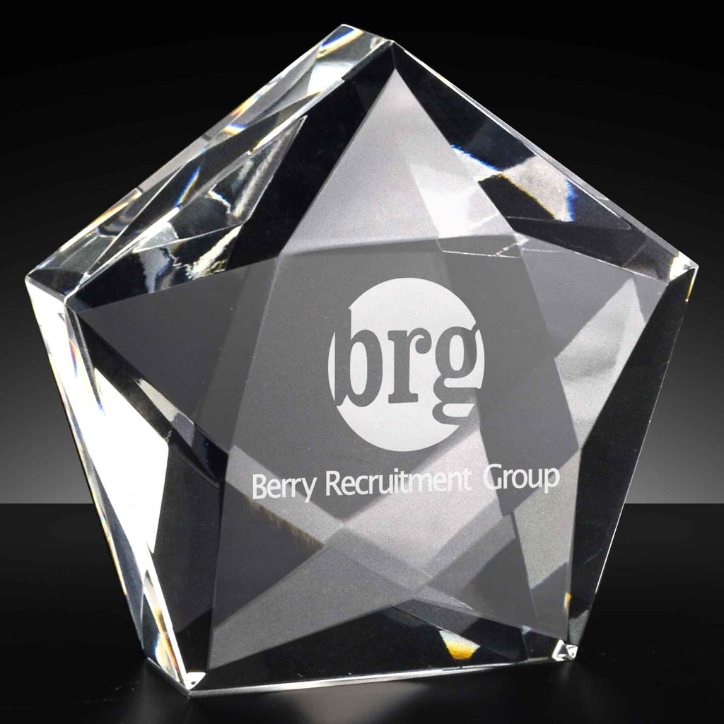 Clarity Red Diamond Paperweight 80mm (3")