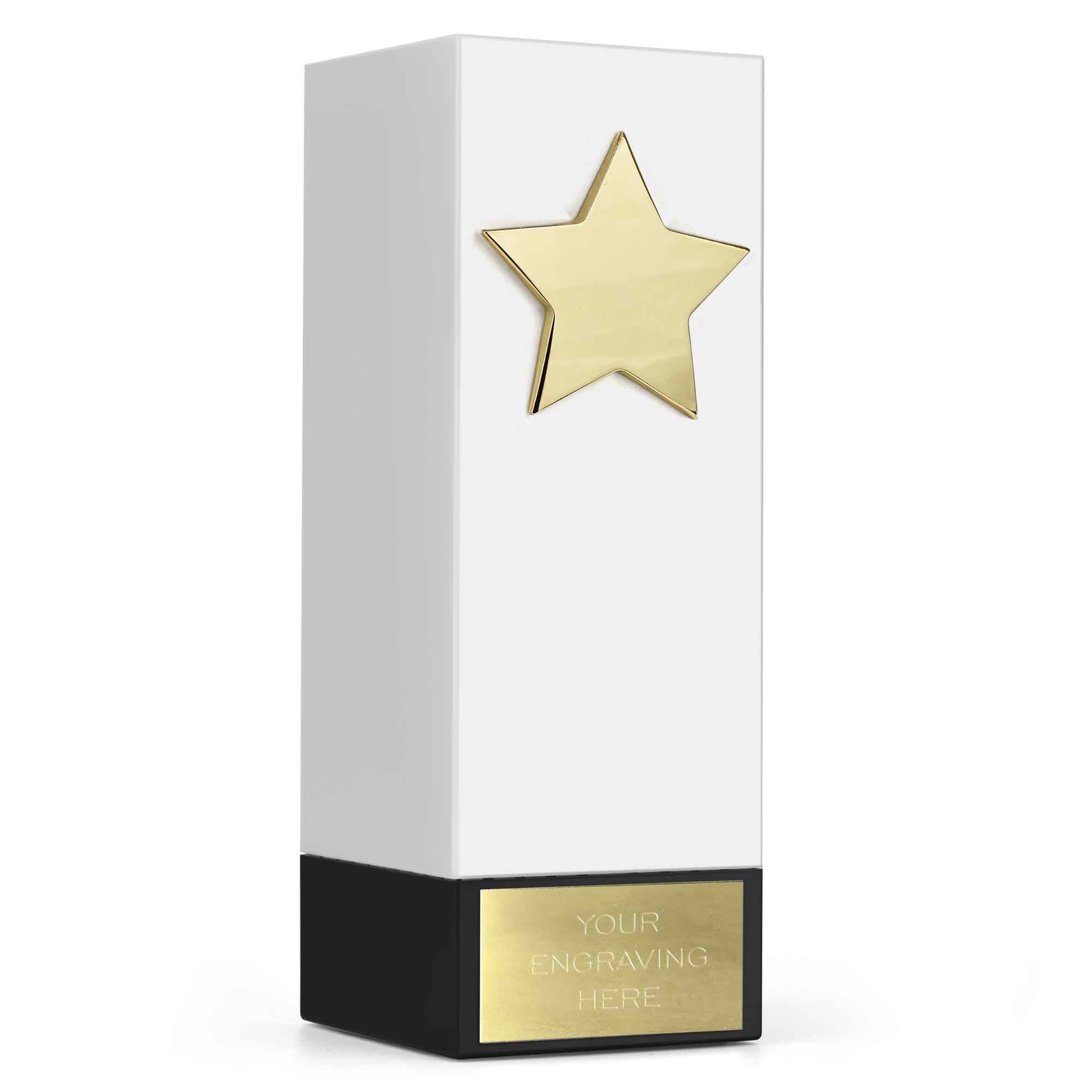 Geo Block Star White 17cm (6 3/4")